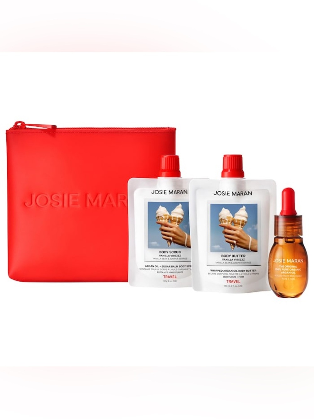 New Josie Maran The Babies 3-Piece Hydration Travel Trio